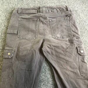 Duluth Pants Womens 8 Gray Cargo Carpenter Curvesetter Stretch Canvas 30x33
